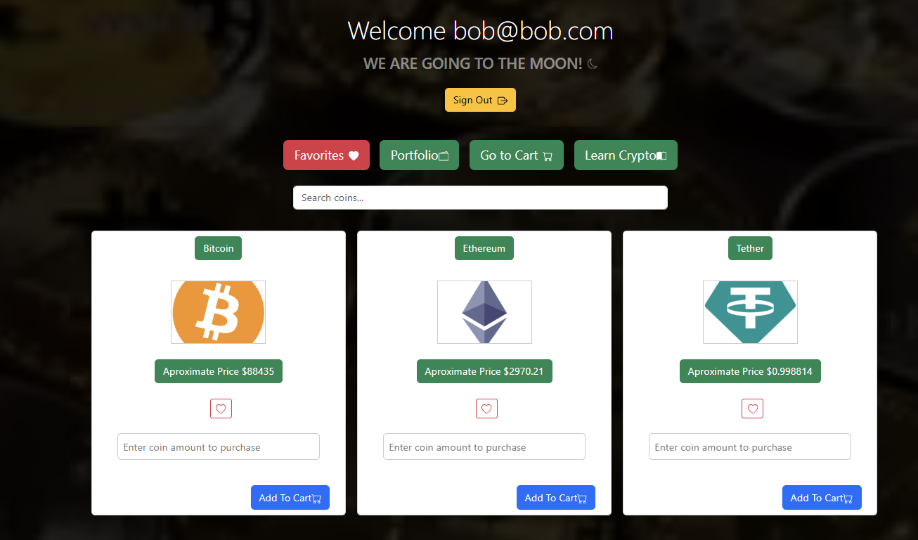 Crypto Store preview